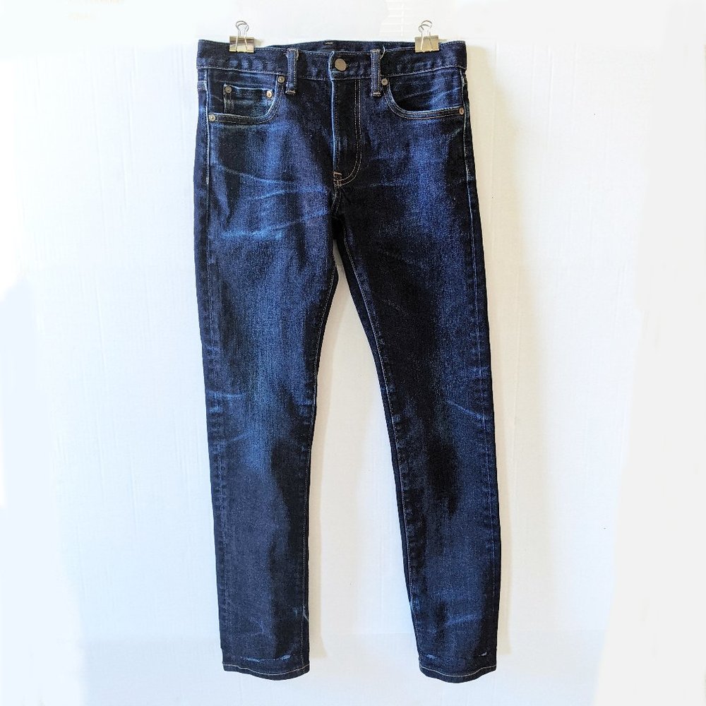 Men's Uniqlo Slim Fit Dark Denim Jeans Size 28x28